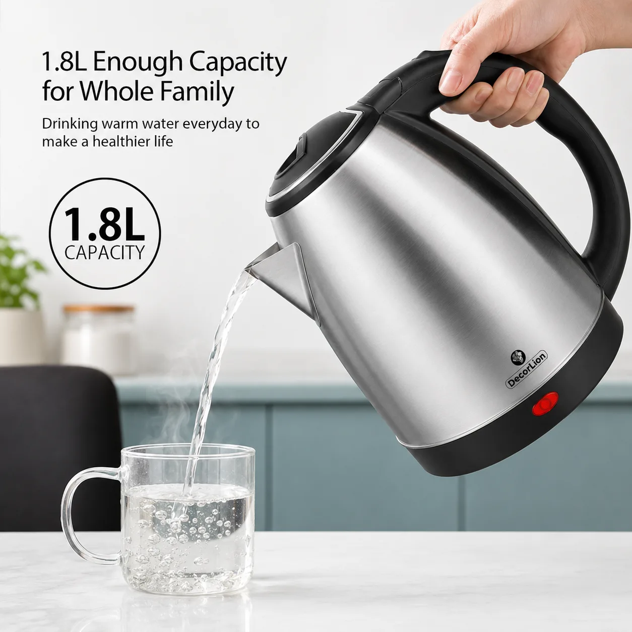 DECOR LION ELECTRIC KETTLE 1.8L